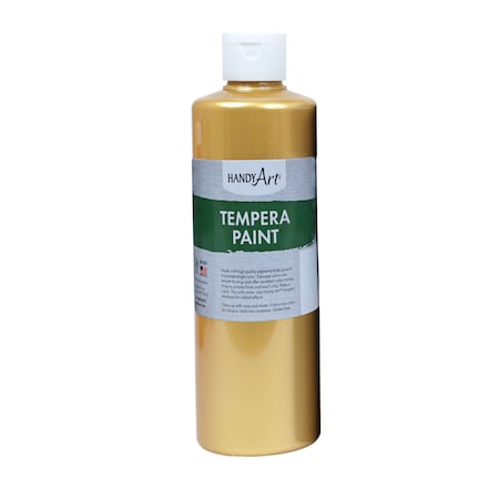 Handy Art Metallic Tempera Paint, 16 oz., Gold, PK3 231-162